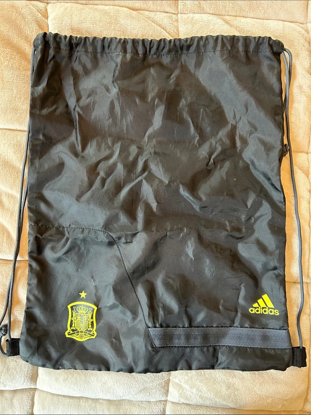 Adidas Men's Spain Crest Black Drawstring Gym Sack